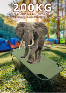 Plegable para almacenamiento de alimentos, Camilla doble para mascotas, Concha ajustable para cuna plegable personalizada, cama plegable para acampar - Product Image 4