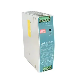 Mean Well Original EDR-150 150W 24V 6.5A Din Rail Type Switching Power Supply