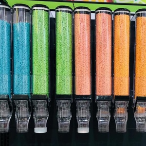 Distributeur mural en acrylique hautement transparent pour aliments en vrac, bacs de présentation, couleur, taille et logo personnalisables, pour haricots et bonbons, marque YGL - Product Image 4