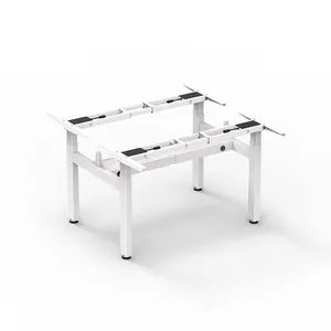 Meja berdiri dua orang, 4AF2-A 4 Motor stasiun kantor bingkai meja listrik tinggi meja dapat disesuaikan meja ergonomis dapat disesuaikan