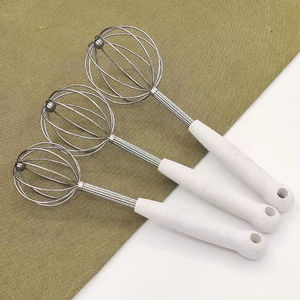 <span class=keywords><strong>Fouet</strong></span> à boules en acier inoxydable avec poignée tubulaire, batteur à œufs manuel, outil de pâtisserie multifonctionnel, compatible lave-vaisselle, vente en gros - Product Image 1