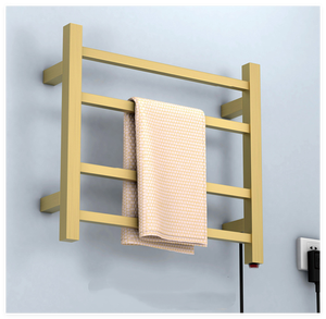 Grand sèche-serviettes électrique gris mat mural, design vertical moderne pour salle de bain, fonction de chauffage des serviettes - Product Image 6