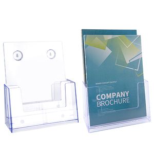 Bảng Top Acrylic Brochure chủ đứng, treo tường giữ tờ rơi, Acrylic hiển thị Tạp Chí đứng - Product Image 2
