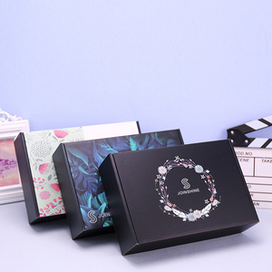 eco friendly personalised high quality black mailer box insert large mailer flip clothes es for gift box gloss corrugated carton