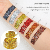 Gel pailleté caméléon de maquillage vente en gros Gel pailleté liquide pour ongles et yeux