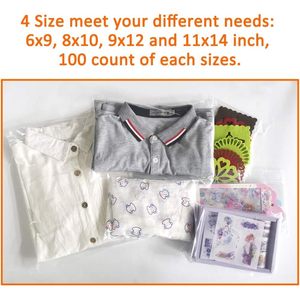 Clear Self Seal Plastic Bags 6x9 8x10 9x12 11x14 Inch With Warning <b>Label</b> For Storage And <b>Packaging</b> - Product Image 6