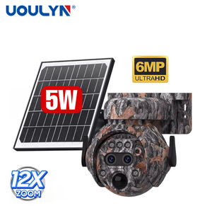 Uoulyn Ubox 4G Sim Kartlı 6M 5W 12X Zoom Gece Görüşlü Dış Mekan Su Geçirmez Akçaağaç Yaprağı Güneş Enerjili Güvenlik PTZ CCTV Kamera Sistemi - Product Image 1
