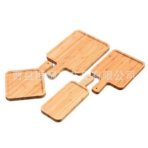 Plateau de service en bambou avec poignées, forme carrée, pour pizza, petit-déjeuner, pique-nique en plein air, usage domestique, personnalisable - Product Image 5
