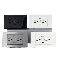 Prise murale USB blanche de type 118 nord-américaine, norme américaine 10A, alimentation multi-styles multi-prises pour la maison et le bureau