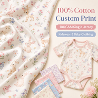 Tissu en jersey imprimé en gros par rouleau pour vêtements de bébé, vêtements de nuit, pyjamas, t-shirts, vêtements de détente - Fournisseur de tissus