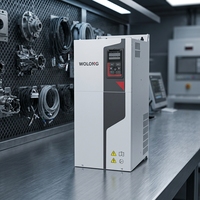 Variateur de fréquence (VFD) monophasé et triphasé à contrôle vectoriel 380V 480V 0,75kW 22kW 4kW IP20 pour l'automatisation logistique