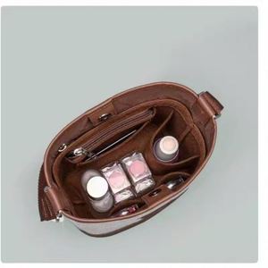 New Felt Cloth Bag Insert Organizer Cosmetic <b>Makeup</b> Bag Organizer Travel Chain Bag Women's Shoulder <b>Box</b> - Product Image 5