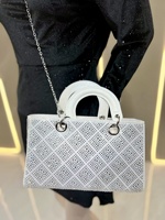 Sacs à main à carreaux pour femmes, sacs fourre-tout à poignée supérieure, sacs à bandoulière à chaîne, sacs à main scintillants en strass, pochettes en cuir PU