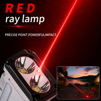 Lampe torche LED multifonctionnelle EDC avec batterie intégrée, clip magnétique, affichage de la puissance, lumière latérale, lumière de travail, lumière rouge pour le camping