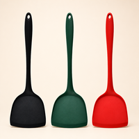Spatule en silicone de qualité alimentaire, résistante à la chaleur, pour poêles antiadhésives, ustensile de cuisine facile à nettoyer avec trou de suspension