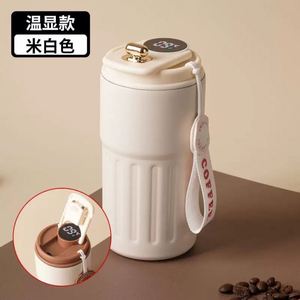 แก้วกาแฟแบบพกพา 2 ชั้น เก็บอุณหภูมิ พร้อมหน้าจอแสดงผลอุณหภูมิ  วัสดุสแตนเลส 316 ดีไซน์คลาสสิค ฝาปิด 12-24 ออนซ์  ลดราคาพิเศษ - Product Image 4