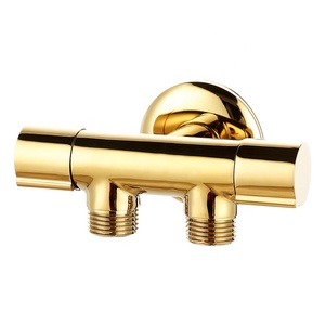 Luxe argent or noir robinet accessoires en laiton <span class=keywords><strong>douche</strong></span> <span class=keywords><strong>Angle</strong></span> Valve toilette contrôle inverseur Valve pour salle de bain - Product Image 1