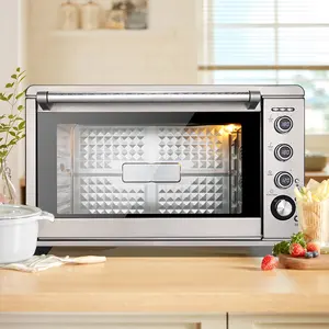Oven Pizza 60l meja komersial merek TERBAIK multifungsi untuk Oven