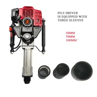 Mesin Pemancang Tiang Portabel Bertenaga Bensin Efisiensi Tinggi 2.4KW Diameter 50mm-100mm dengan Gearbox Mesin dan Bantalan Bergaransi 1 Tahun