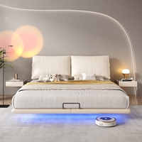 Lit suspendu Offre Spéciale 2023 Nouveau lit double design en tissu Hi-Tech Ensemble de lit confort 1.8m Ensemble de lit king moderne de luxe simple et léger