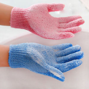 Gants de bain à cinq doigts, serviette de douche exfoliante pour le corps, pour enfants et usage domestique, gants de nettoyage élastiques pour le dos - Product Image 1