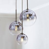 Lampe suspendue en or E27 au design nordique moderne, Globe en verre Led, boule en verre à bulles, lampe suspendue