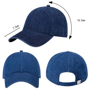 Gorra de Béisbol de Mezclilla Lavada de Color Sólido al por Mayor, de 6 Paneles, con Efecto Desgastado, Personalizable con Logotipo Bordado, Gorras Estilo Dad - Product Image 3