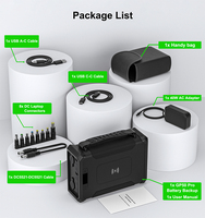 Centrale électrique portable 307WH avec charge sans fil, allume-cigare, double USB, sortie cc réglable 12-24V et prise en charge de l'entrée solaire