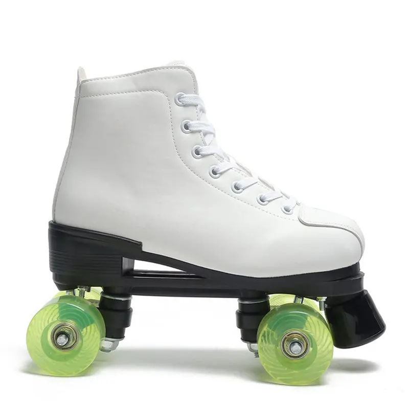 Professionele Lederen 4 Wielen, Roller Skate Schoenen Laars Voor Meisje Mannen Vrouwen Volwassen/