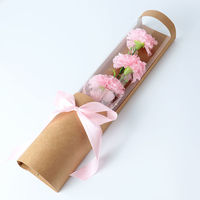 Boîte à fleurs en carton imperméable recyclé écologique Offre Spéciale fenêtre transparente stratification mate brillante feuille d'or élégante en relief