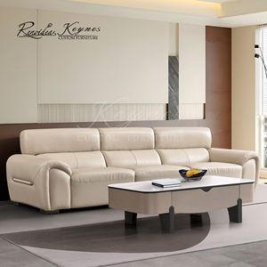 Keynes Modern PU <b>Leather</b> Sofa Waterproof Couch with Wooden Legs Lounge - Product Image 2