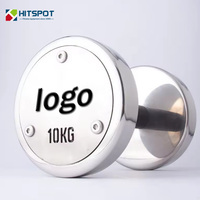 Accessoires commerciaux, ensemble d'haltères rondes de 50 kg, poids libres, musculation, poids de gym, équipement sportif, haltères en acier inoxydable