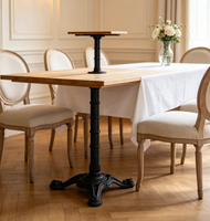 Base de table ronde plate en fonte D400xH720mm |   Support en fonte noir thermolaqué 450x450mm pour table de café