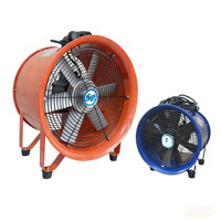 Ventilateur axial portable avec conduit flexible 220V, souffleur de ventilation industriel pour espaces confinés, tunnels, chantiers navals