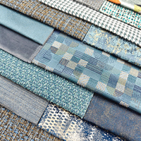 Tissu d'ameublement jacquard doux de luxe, résistant aux taches, tricoté chaîne 100% polyester pour canapés et meubles de Guangzhou