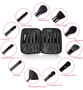 MSQ-Ensemble de pinceaux de maquillage professionnel, 11 pièces, style japonais, pour fond de teint en poil de chèvre, blaireau Offre Spéciale, correcteur de <span class=keywords><strong>visage</strong></span> - Product Image 4