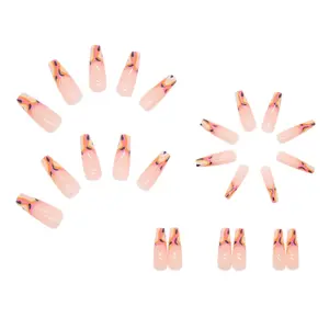 Factory Custom Design Nail Artificial Fingernails Hand Made Crystal Press On Nails With Diamond glitter