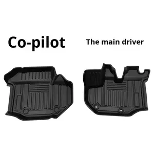 <span class=keywords><strong>TPE</strong></span> בעובי 3mm, סט מלא של 2 חלקים, דגם עסקי סִגְנוֹן חלקים, שטיחי רצפה בדוגמה חלקה עבור הייאס 200 רחב גוף, הגה ימני, רכב חוצה גבולות - Product Image 4