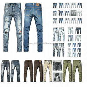 <span class=keywords><strong>Jeans</strong></span> da Uomo di Alta Qualità, Marca di Lusso Ksubies, Pantaloni Skinny, <span class=keywords><strong>Jeans</strong></span> Strappati Hip Hop Y2K, <span class=keywords><strong>Jeans</strong></span> Slim Streetwear per Uomo - Product Image 1