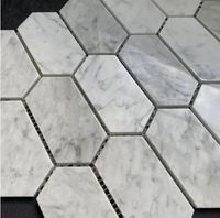Mosaïques en marbre blanc, motif de mosaïque en marbre blanc