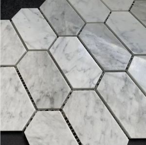 Mosaicos de mármol blanco, patrón de mosaico de mármol blanco - Product Image 5