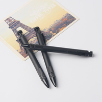 Stylo bille personnalisé avec logo, en acier inoxydable et laiton, pointe 1,0 mm, corps sportif, idéal pour un cadeau