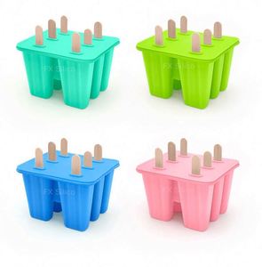 Moule à glaces portable en silicone anti-adhérent à six cavités pour la maison, pour des saveurs durables et faites maison - Product Image 1