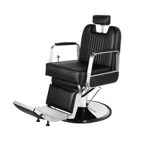 Vente directe d'usine, chaise de barbier noire robuste, certifiée qualité, chaise de salon de coiffure pour utilisation à domicile