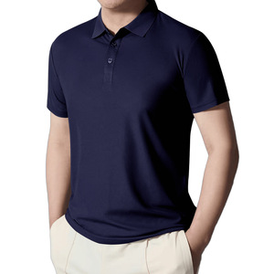 Polo de manga corta estilo americano transfronterizo, camisa casual de verano con cuello de color liso para hombre joven de secado rápido, disponible en AliExpress - Product Image 3