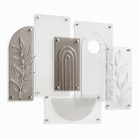 Panneau décoratif mural en acrylique personnalisé, plaque d'art géométrique moderne, miroir givré, feuille de décoration intérieure avec impression de motifs
