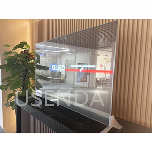 Écran publicitaire OLED transparent ultra-fin <span class=keywords><strong>Android</strong></span> WiFi de 55 pouces pour ascenseurs, indice de protection IP66, garantie de 3 ans, écran tactile - Product Image 1
