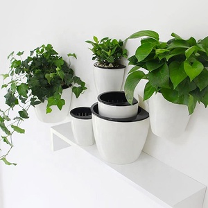 Jardinières suspendues verticales auto-arrosantes Jardinière d'angle Pots de plantes muraux <span class=keywords><strong>Pot</strong></span> d'auto-eau d'<span class=keywords><strong>orchidée</strong></span> - Product Image 3