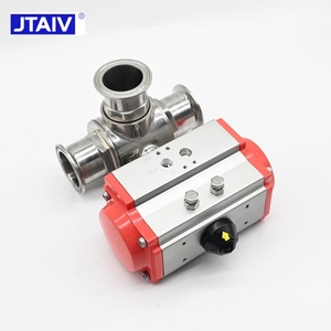 JTAIV Acero Inoxidable 316 Grado Alimenticio, Válvula de Bola Sanitaria de 3 Vías T/L de Acción Simple, Tri-Clamp OEM - Product Image 6
