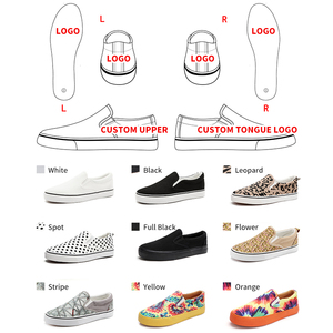 Fábrica de Wenzhou Mocasines Planos Personalizados para Dama, Zapatos de Lona Casuales sin Cordones para Mujer, Zapatos Clásicos de Lona Blanca para Mujer - Product Image 6
